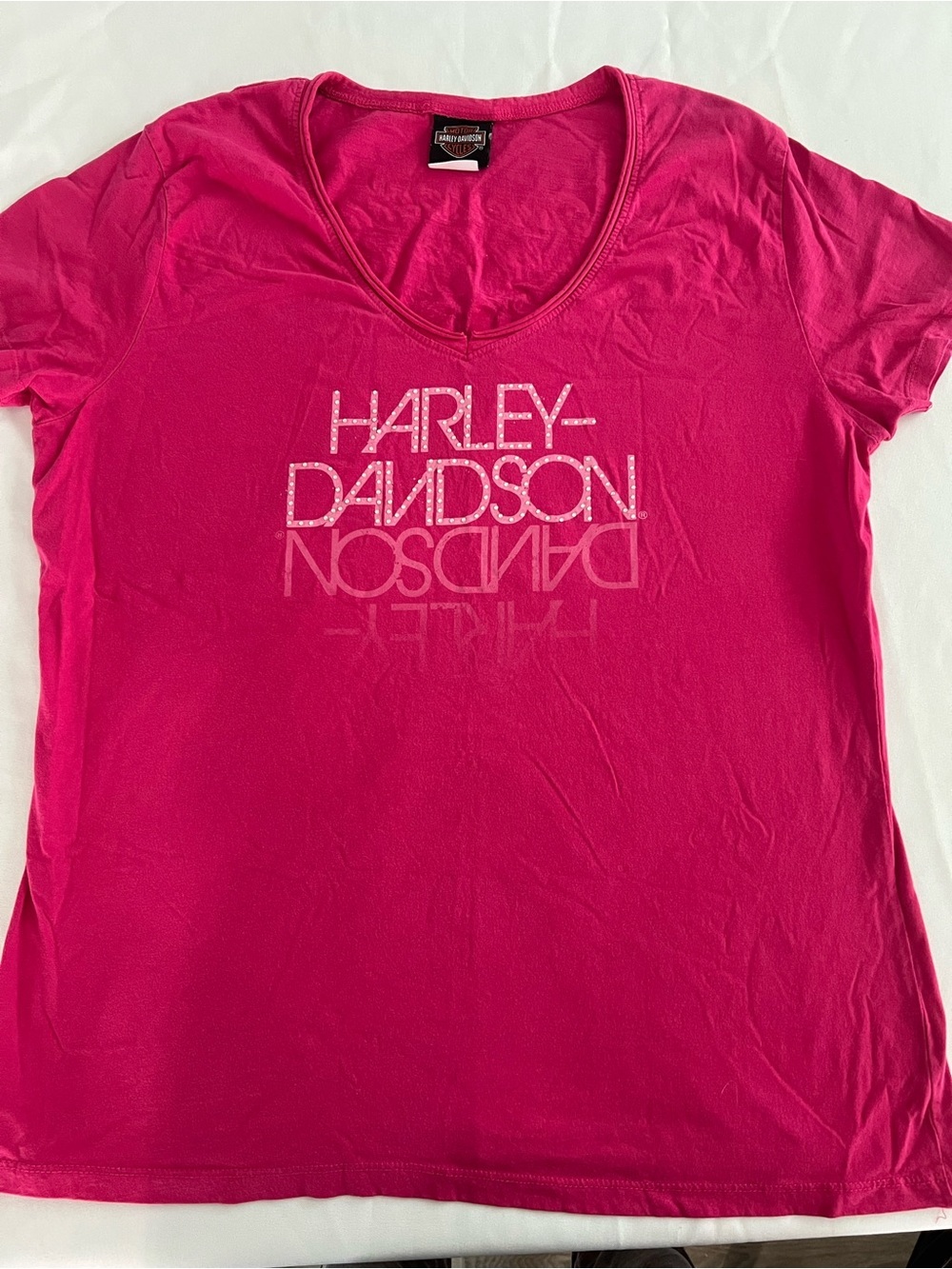 Harley-Davidson Rhinestone Pink Tee Shirt